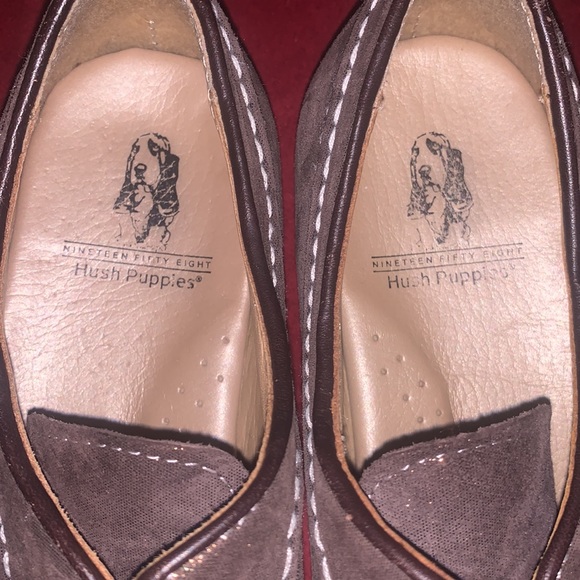 Hush Puppies Bronze Metallic Lifetime Oxford Lace-Up Suede Shoes 7 - Picture 4 of 6